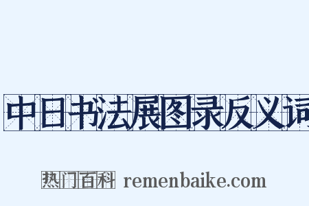 中日书法展图录反义词是什么意思的图片